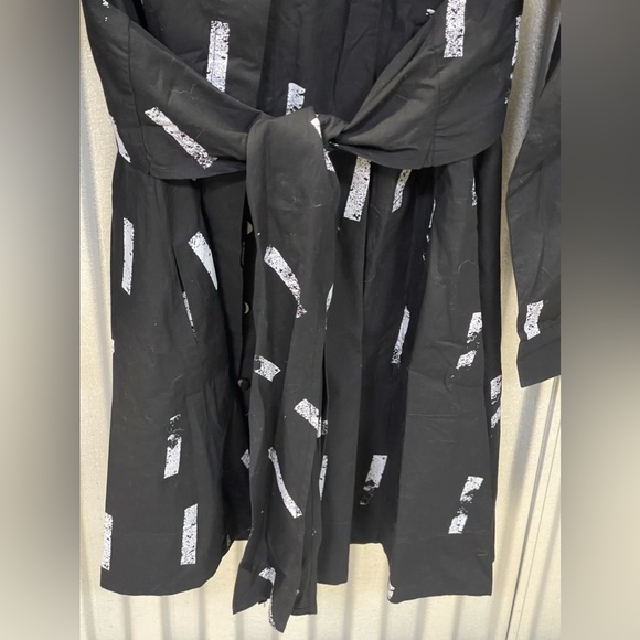 SNAPDRAGON&TWIG RONNIE TSHIRT TIE WAIST DRESS IN BLACK BAMBOO WOMENS SIZE LARGE - Picture 5 of 6